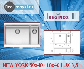   Reginox NEW YORK 50x40+18x40 LUX 3,5 L